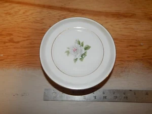 ROMANTIK DIAMANT PORZELLAN HERGESTELLT IN JAPAN WEISSE ROSE MIT ROSA 8 OBST-/SALATTELLERN BROT - Bild 1 von 3