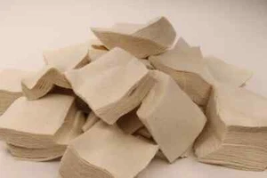 308/270-35 CAL/7-8MM ~ EMSS1024F ~ 1 5/16" SQ. NATURAL COTTON GI PATCHES QTY.500 - Picture 1 of 2