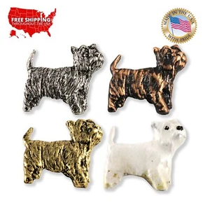 Pin de solapa para perro West Highland White Terrier Westie o imán de nevera Westie, D478F - Imagen 1 de 6