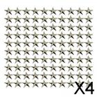 2-4pack 100x Five Pointed Star Rivets Claw Studs for Hats Shoes DIY Studded