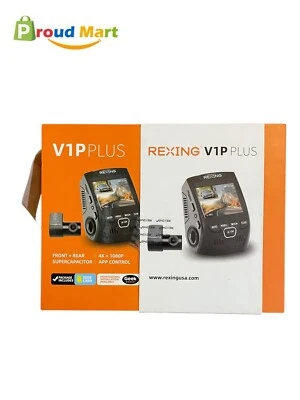 Rexing V1P 4K Car Dash Cam 2.4" LCD 2160p Front 1080p Wi-Fi 170° Rear (Untested) - Image 1 of 4