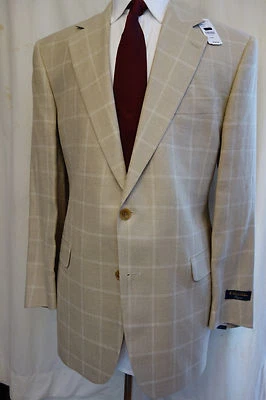 Abrigo deportivo Brooks Brothers Regent Fit seda lino lana 46R venta al por menor $548 nuevo con etiquetas Foto 1 de 4
