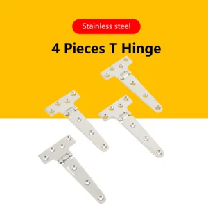 4x 6" Marine Stainless Steel Tee Hinges Boat Cabinet Shed Door & Gate T Hinge UK - Picture 1 of 12
