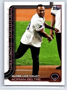 2025 Topps Series 1 ADRIAN BELTRE First Pitch RANGERS HOF #FP-8 - Bild 1 von 2