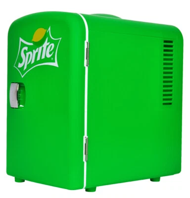 Green Sprite Lime Soda Coca Cola Mini Fridge Compact Personal Refrigerator Retro - Image 1 of 4