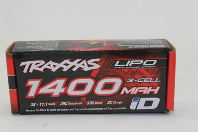 Traxxas TRX 2823 X LIPO 1400mAh 11.1V 3 Zellen 25C ID Stecker E-Revo 1:16 NEU - Bild 1 von 4