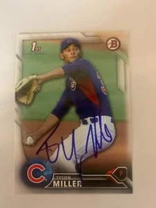 Tyson Miller Card Signed 2016 Bowman Chicago Cubs IP Auto - Picture 1 of 1
