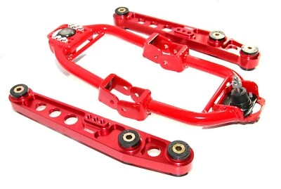 RED Front Upper Camber+Rear Lower Control Arm for 92-95 Civic 93-97 del Sol - Image 1 of 4