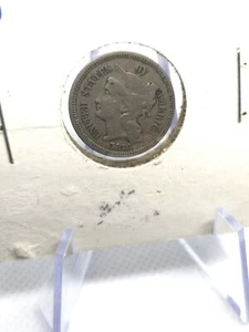 1870 Three-Cent Nickel – Scarce Reconstruction-Era Coin! - Picture 1 of 2