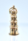 3D Vintage 18K Gold Tower Grand Tour Monument Miniature Building Charm 1 Gram