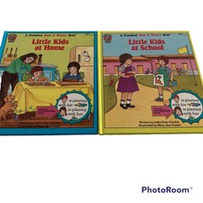 LITTLE KIDS AT HOME and AT SCHOOL REBUS READER By Jeffie Ross Gordon Lot of 2