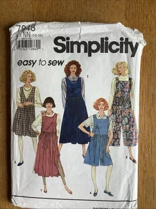 Simplicity Sewing Pattern 7948 Misses Pinafores Size 10-16 Cut To Size 12 - Picture 1 of 2