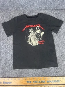 Metallica, And Justice For All Album Cover Black T-Shirt Toddler 4T Preowned - Picture 1 of 5