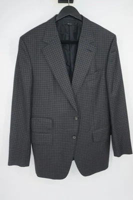 Abrigo deportivo Tom Ford Blazer gris a cuadros lana seda mohair Italia para hombre 54R 40R Foto 1 de 4
