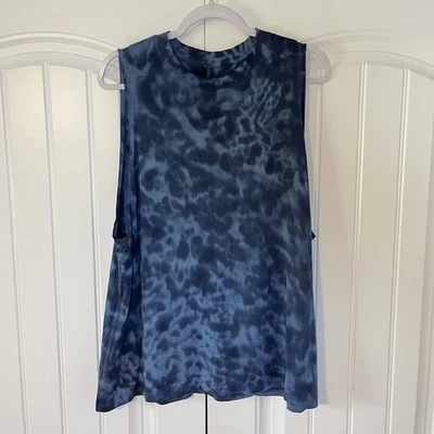 Lululemon All Yours Tank Top Marmoleado Tie Dye Soft Denim True Navy Size 10 - Image 1 of 4