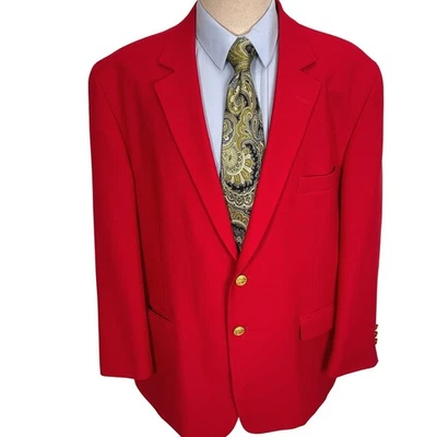 Marine Corps Blazer Mens 48R Red League Semper Fidelis Emblem Gold Button Jacket - Image 1 of 4