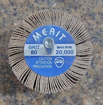 🗽MÉRITO 2-1/2 X 1-1/2" X 1/4.  RUEDA ALETA DE GRANO 80 Foto 1 de 4