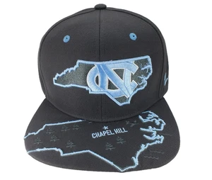 North Carolina Teer Heels Snapback Erwachsene Adj Mütze Kappe Kapelle Hill Karte Logo NEU Neu mit Etikett - Bild 1 von 9