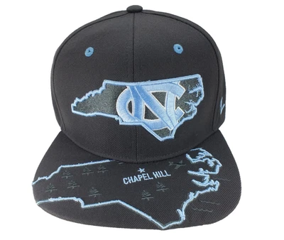 North Carolina Tar Heels Snapback Adult Adj Hat Cap Chapel Hill Map Logo NEW NWT - Image 1 of 4