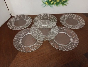Anchor Hocking Burple-Inspiration Brot & Butter Teller 6er Set Vintage Klar - Bild 1 von 4