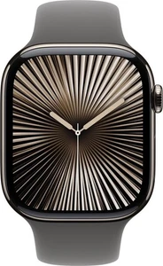 Apple Watch Series 10-46mm-TITAN Natur-Sportarmband Steingrau S/M CELLUAR/4G/NEU - Bild 1 von 2