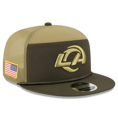 Los Angeles Rams 2025 NFL Salute to Service New Era Panel Dividido 9FIFTY Snapback Foto 1 de 3