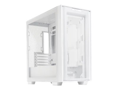 ASUS A21/WHT// Micro ATX Computer Case Steel / Plastic / Tempered Glass-White - Image 1 of 4