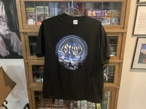 STYX North American Tour TODAS LAS PORTADAS DE ÁLBUMES Camiseta Negra DELTA Rock Band Talla XXL - Imagen 1 de 12