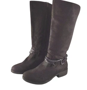Botas hasta la rodilla Style & Co., marrón para mujer talla 9,5 con cremallera lateral/hebilla - Imagen 1 de 12