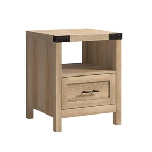SAUDER Bridge Acre 18.937 in. Orchard Oak Square Engineered Wood End/Side Table - Picture 1 of 11