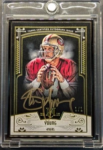 STEVE YOUNG 1/1 Auto 2015 Topps Museum Collection Gold Ink Black Metal Frame SSP - Picture 1 of 7