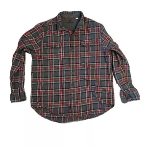 Woolrich Mens Grey Red Plaid Long Sleeve Collared Front Pockets Button Up XL - Picture 1 of 10