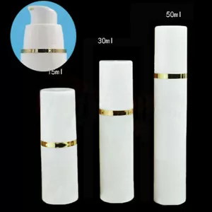 Anello d'oro 15 ml 30 ml 50 ml pompa airless portatile bottiglie vuote lozione cosmetica - Foto 1 di 8