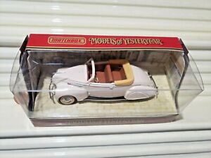 Matchbox Models of Yesteryear Y64 1938 Cream LINCOLN ZEPHYR New in Dented Box