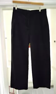 Jigsaw Dale Velvet cropped Trousers Size 10 Navy NWT - Picture 1 of 8