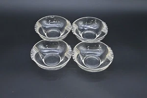 4 Vintage 1930er Columbia Kristall Beere/Dessertschalen 5" Federal Glas geflügelter Tab - Bild 1 von 6