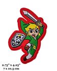 The Legend of Zelda Spiel Link mit Schwert und Schild bestickt Aufbügeln Aufnäher