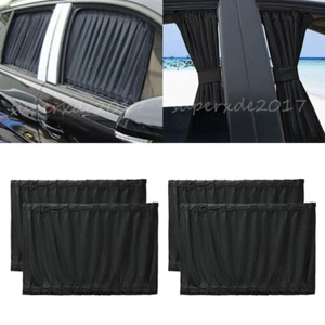 4X Auto Vorhänge KFZ Sonnenschutz Sichtschutz Fenster Privatsphäre Sonnenblende - Picture 1 of 10