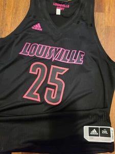 Asia Durr 2017-18 Louisville Cardinals Pink Play4Kay Cancer Authentic Jersey 2XL - Picture 1 of 8