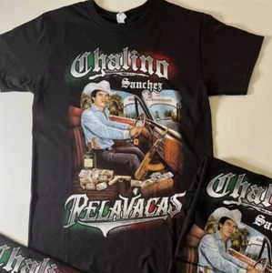 Chalino Sanchez Black Short Sleeve Cotton T-shirt Unisex Size S-5XL - Picture 1 of 4