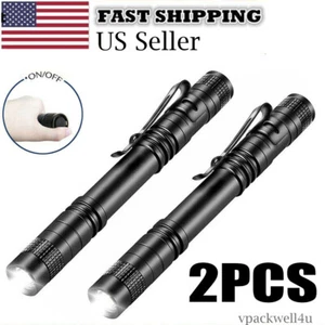 2x 900000LM Torcia Tattica Piccola Torcia LED Luce Mini Super Luminosa Penlight - Foto 1 di 23