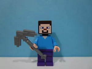 Lego ® Minifigur Minecraft Steve mit Spitzhacke min009 aus Set 21136 21128 30647 - Bild 1 von 1