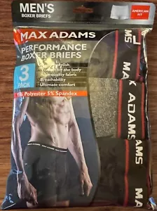 Men’s Boxer Briefs Large Max Adams Performance 95 %Poly 5% Spandex - Picture 1 of 4