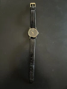 Ladies Seiko Watch Museum Style Black Dial w/Diamond 1N00-0099 Lizard Strap - Picture 1 of 9