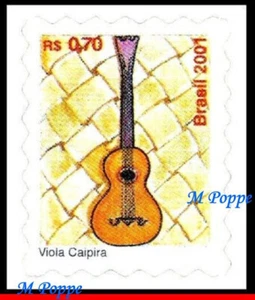 2817 BRAZIL 2001 MUSICAL INSTRUMENTS, MUSIC, GUITAR (VIOLA CAIPIRA), RHM 811 MNH - Picture 1 of 2