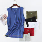 Men's Seamless Vest Bamboo Fiber Sleeveless Vest Modal Summer Thin T-shirt HOT