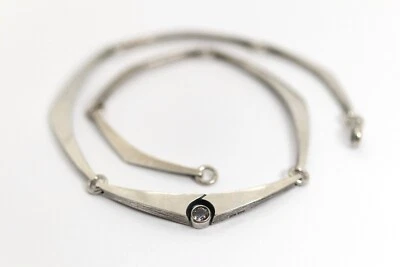 Modernista Finlandia NX Ninex Korut 925 Argento Sterling Rocca Quarzo Collier - Immagine 1 di 4