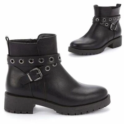 DALLAS SHOES Womens Ladies Chunky Block High Heel Shoes Platform Ankle Chelsea Boots Shoes