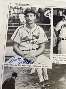 HARRY WALKER Autographed Signed World Series 1946 St Louis Cardinals - Picture 1 of 4