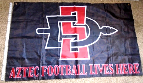 SDSU Aztecs Football Flag Banner w/ Aztec Calendar LIMITED EDITION 3x5 San Diego Cover